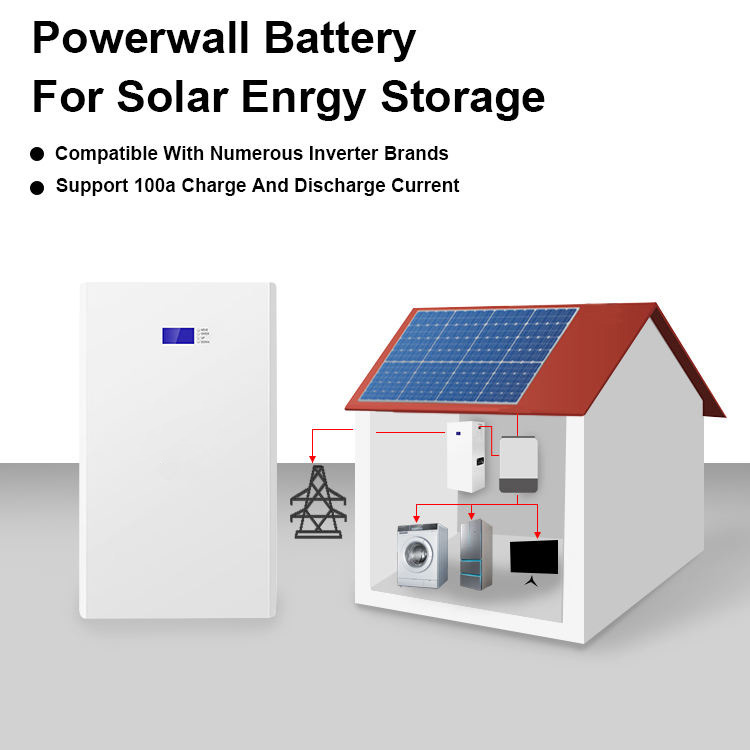 Household energy power wall 5kw 10kw solar home storage 48v lifepo4 51.2V 100ah 200Ah lithium battery